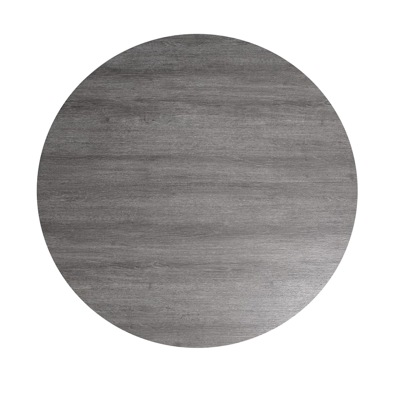 247 Shop At Home Briven Modern 47-inch Solid Wood Grey Round Compact Dining Table