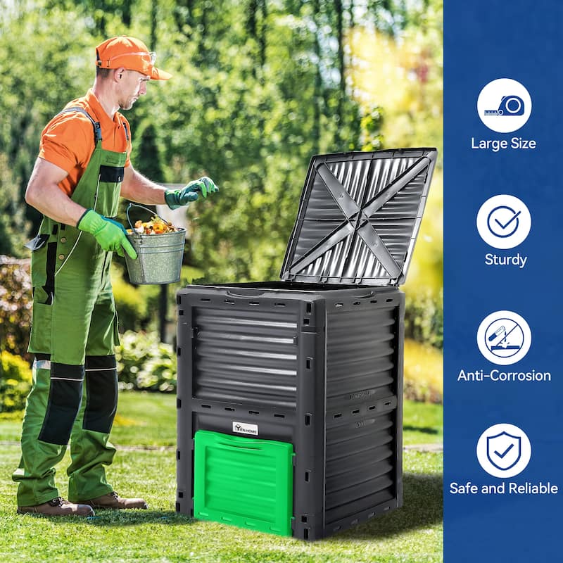 80 Gal. Plastic Outdoor Stationary Composter