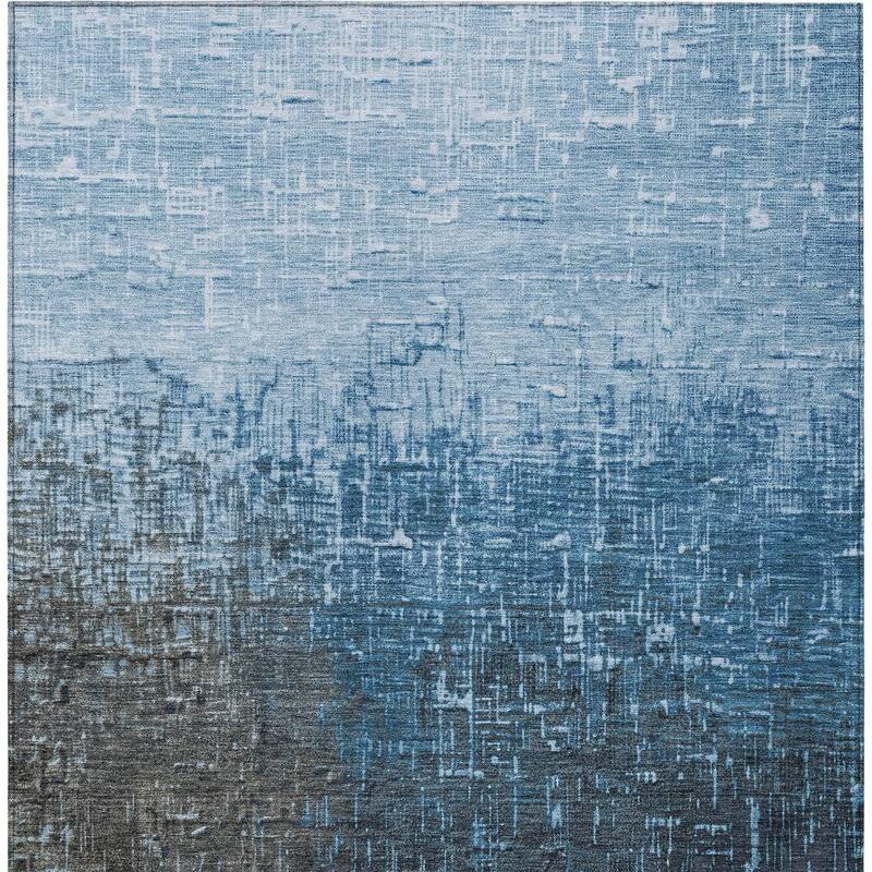 HomeRoots Ombre Transitional Rectangle Outdoor Rug