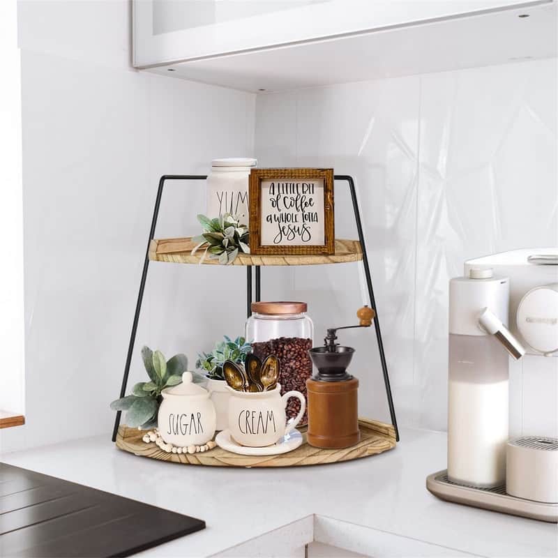 2 Tier Bathroom Counter Organizer - 10"D x 14.7"W x 13.8"H