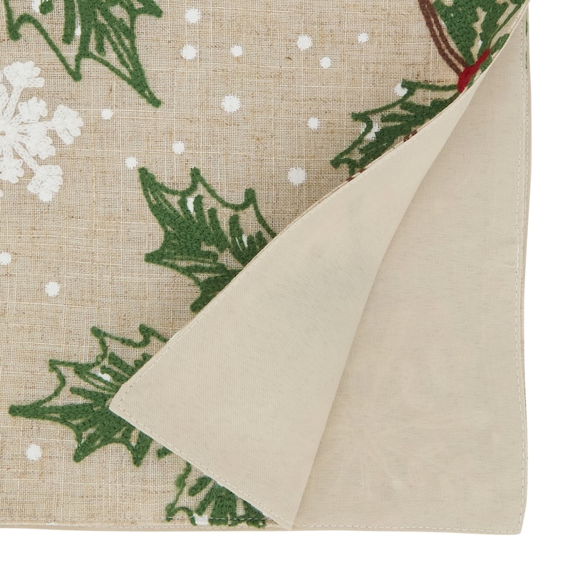 Holiday Cheer Perched Cardinal Table Runner - 16"x70"