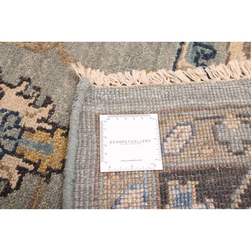 ECARPETGALLERY Hand-knotted Finest Agra Jaipur Teal Wool Rug - 9'4 x 13'3