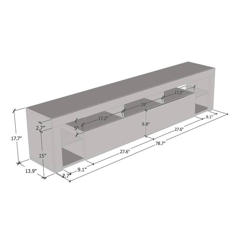 Milano 200 Wall Mounted Floating 79-inch TV Stand