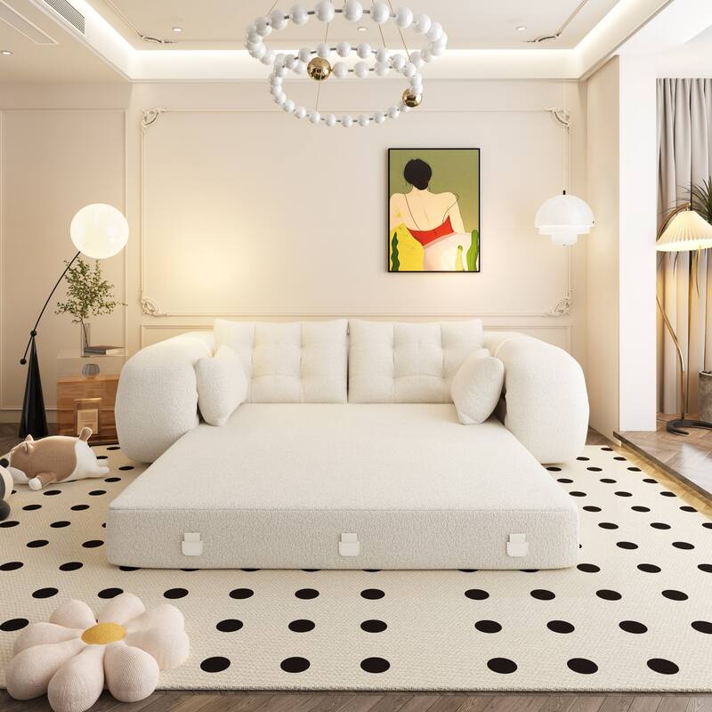 78in Wide Lazy Sofa Couch Multi Functional Foldable Sofa Bed
