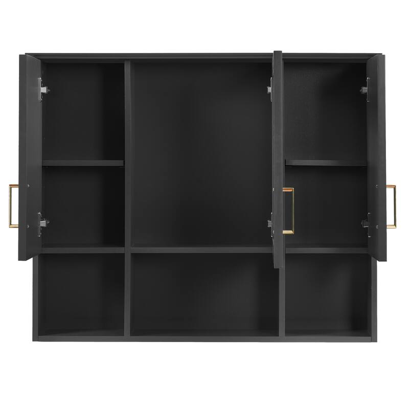 Roomfitters 35 Inch 2-in-1 Wall Mount Medicine Cabinet, Mirror Storage with Adjustable Shelves & Soft Close