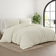 preview thumbnail 11 of 12, Soft Essentials Oversized Wheat Pattern 3-piece Duvet Set Ivory - Full - Queen