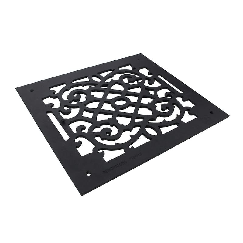 4 Air Grilles Black Cast Aluminum Rustproof Set of 4 | Renovator's Supply - Aluminum - Black