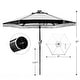 preview thumbnail 2 of 25, Ainfox 7FT Outdoor Patio Umbrella with Tilt Fringe Tassel Umbrella with LED Solar Lights