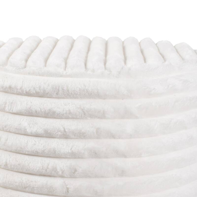 Universal Round Ottoman Shar Pei White