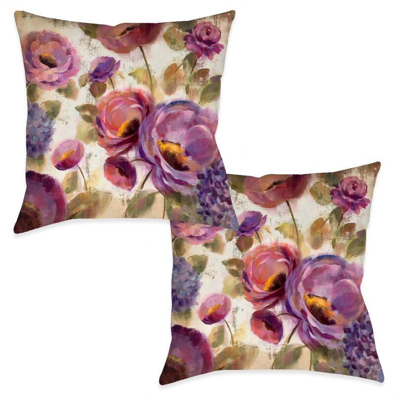 Laural Home Precious Purples and Blues II Indoor Decorative Pillow