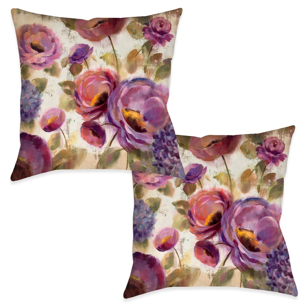 Laural Home Precious Purples and Blues II Indoor Decorative Pillow