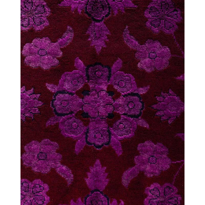 Fine Vibrance One-of-a-Kind Hand-Knotted Area Rug - Pink, 9' 3" x 12' 5" - 9' 3" x 12' 5"