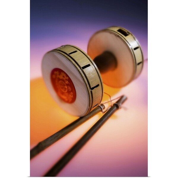 "Close-up of Chinese drum" Poster Print