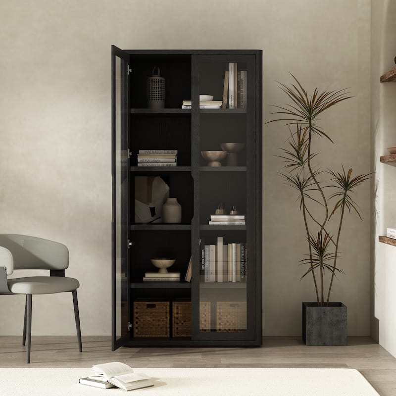 Manhattan Comfort Rivington Modern 38 In Bookcase Cabinet