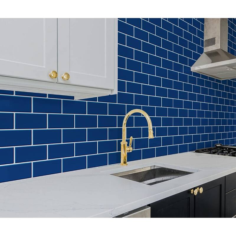 Art3d Peel and Stick Backsplash 14×12 in. Subway Tiles, Faux Ceramic Tiles (10 Tiles, Thicker Version)