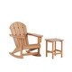 preview thumbnail 2 of 2, Laguna Hdpe All Weather Outdoor Patio Rocking Chair With Side Table (2-Piece Set)