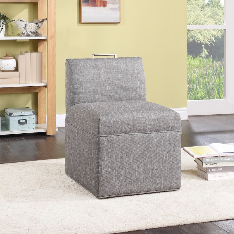Dayla Modern Fabric Upholstered Caster Dining Chair by Greyson Living