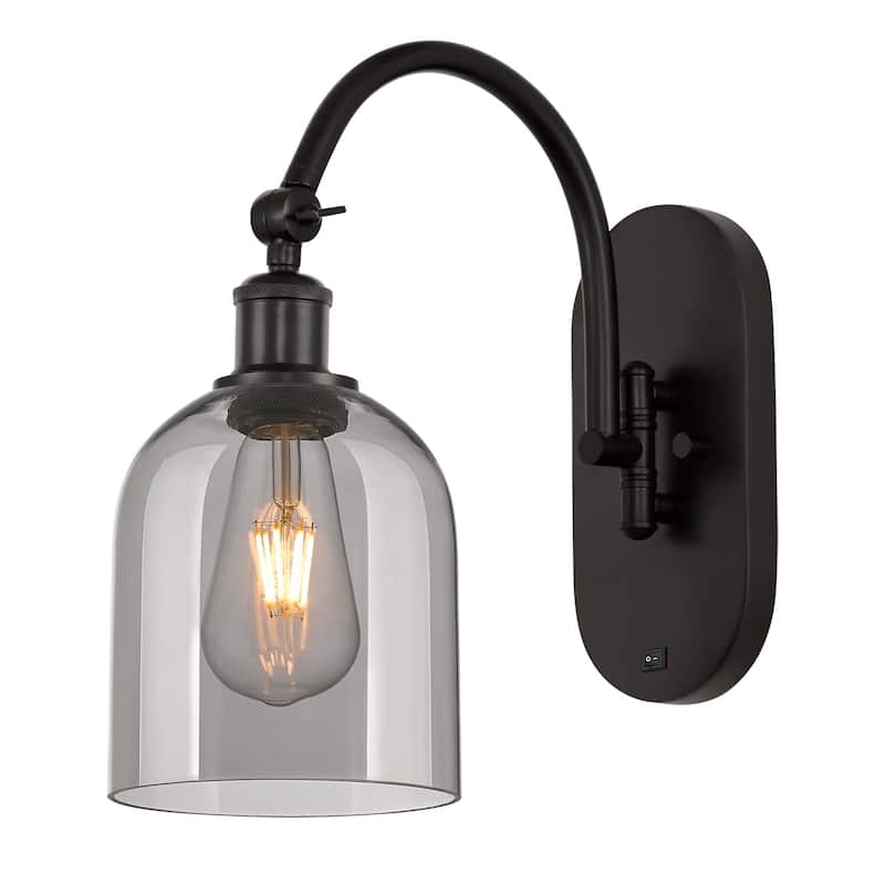 Innovations Lighting 518-1W-13-6 Bella Sconce Bella 13" Tall Wall - Oil Rubbed Bronze / Light Smoke