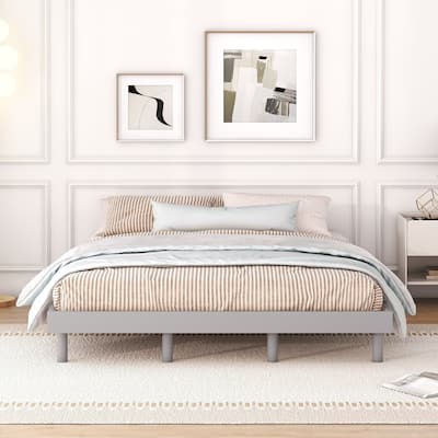 Modern Design Queen Floating Platform Bed Frame for Bedroom