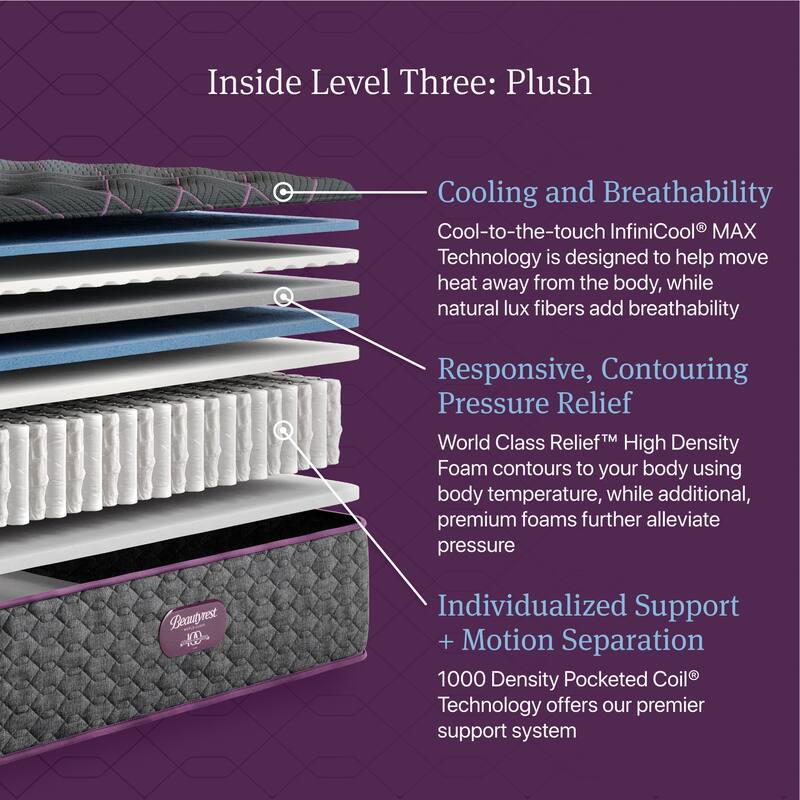 Beautyrest World Class Level Three Plush Mattress