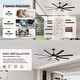 preview thumbnail 42 of 60, 48in/52in/66in/72in/84in Industrial Matte Black Large Windmill Ceiling Fan with Light and Remote