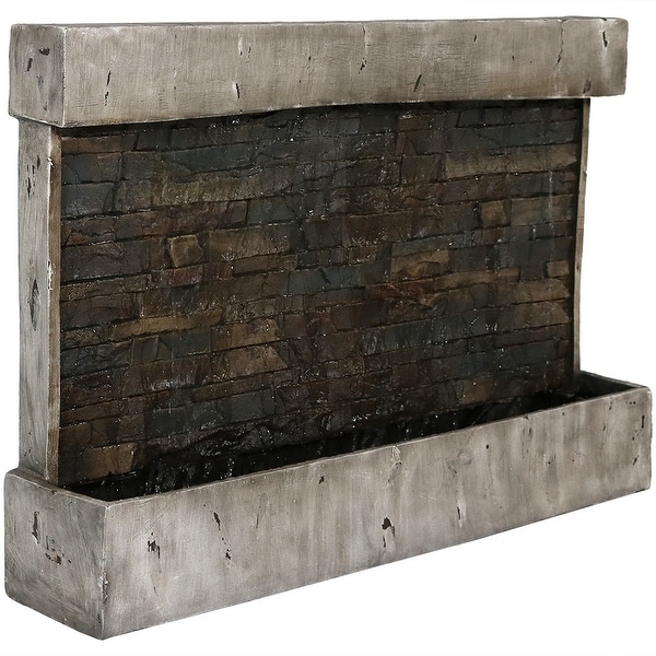 Sunnydaze Ancient Outdoor Wall Waterfall Fountain 24 Inch Tall