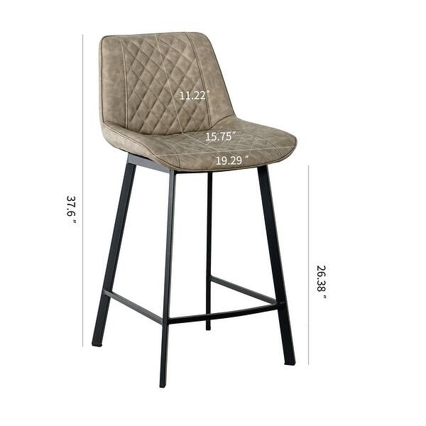 High quality modern cheap high bar stool Upholstered soft dark brown pu