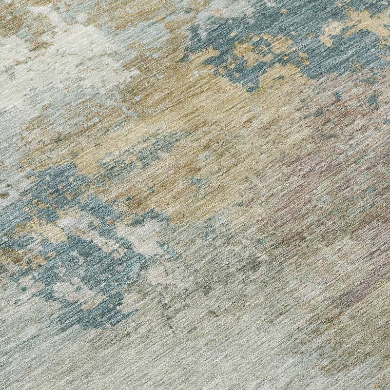 Machine Washable Indoor/ Outdoor Modern Contemporary Chantille Rug