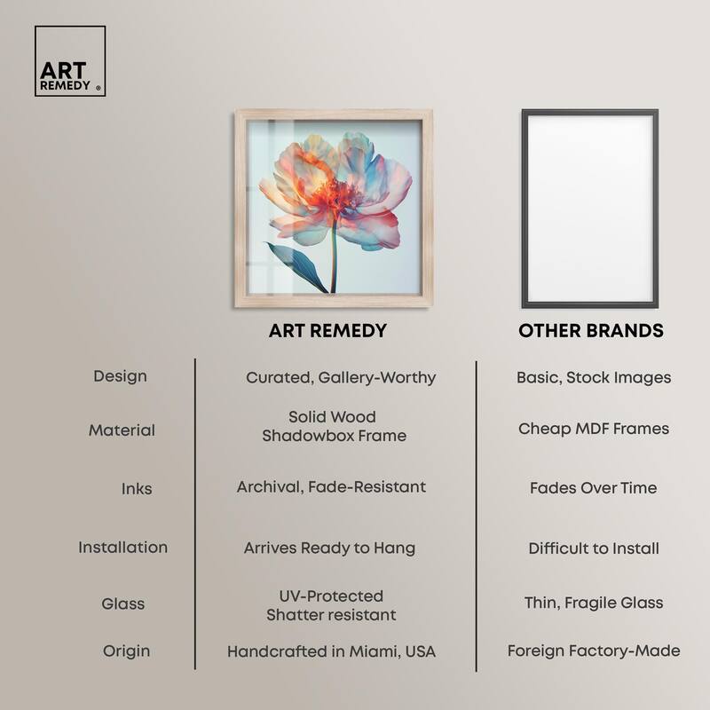 Peony Phases Shadowbox by Art Remedy