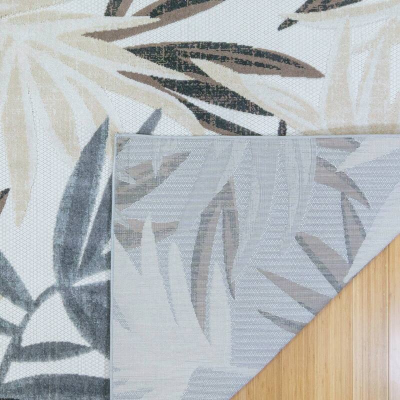 Gertmenian Kalari Modern Bold Multicolored High-Low UV Protected Polypropylene Woven Indoor/ Outdoor Area Rug Collection