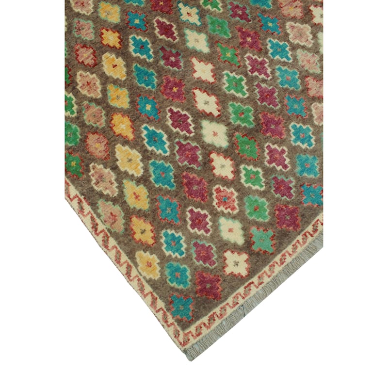 Balochi Agustin Brown/Ivory Rug - 3'3" x 5'0"
