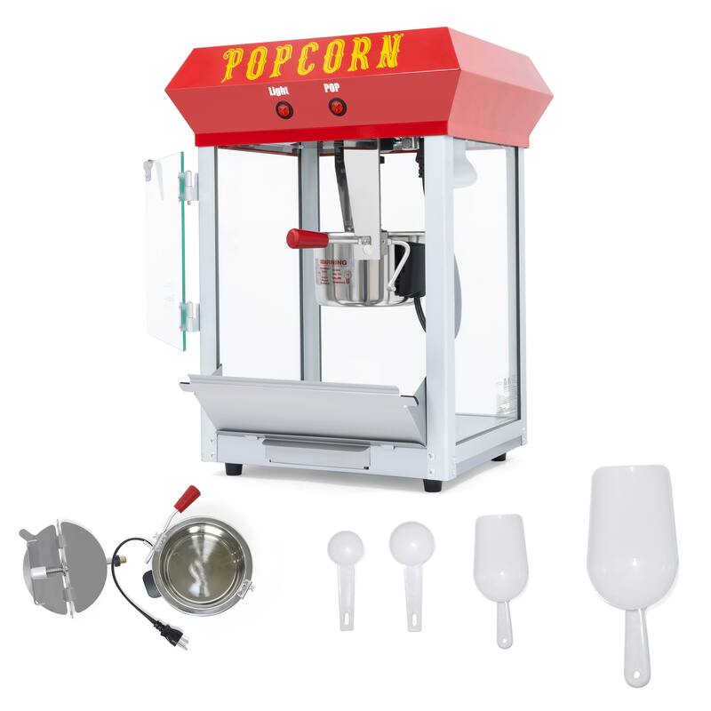 Bar Style Popcorn Machine, 6-Ounce Popcorn Maker Popper