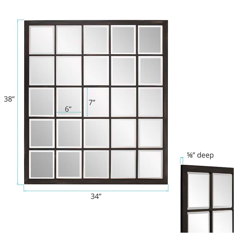 Allan Andrews Metal Framed Beveled Superior Wall Mirror