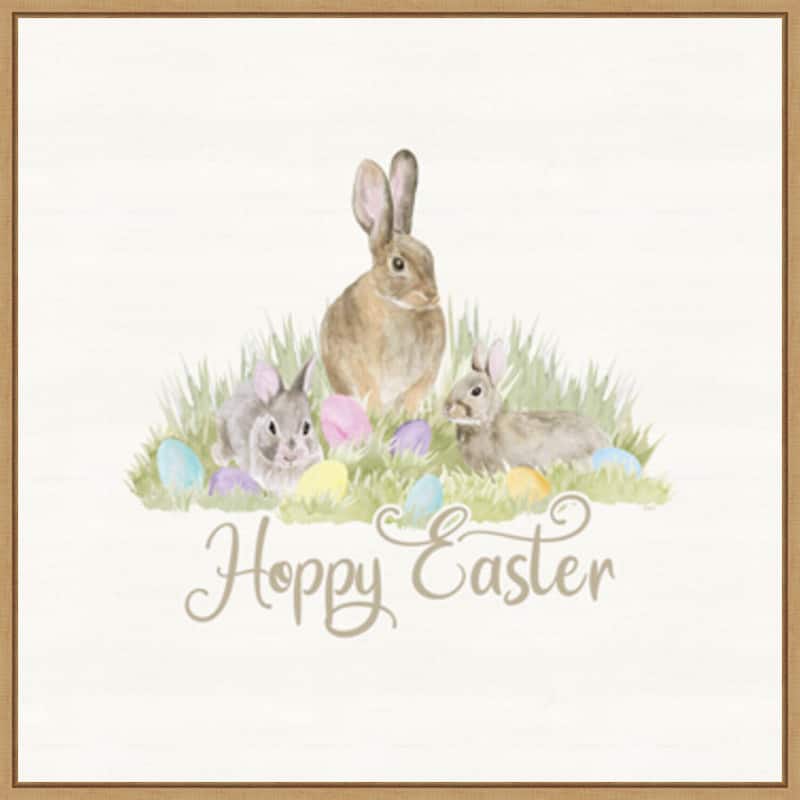 Farmhouse Easter VI Bunny by Tara Reed Framed Canvas Art - 22 x 22-inch