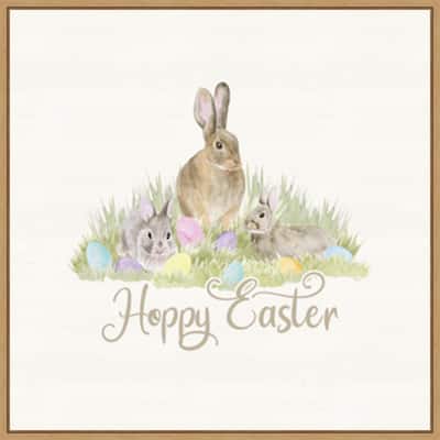 Farmhouse Easter VI Bunny by Tara Reed Framed Canvas Art - 22 x 22-inch