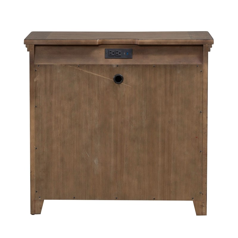 Liberty Furniture Carolina Park 2 Door Bedside Chest with Charging Station