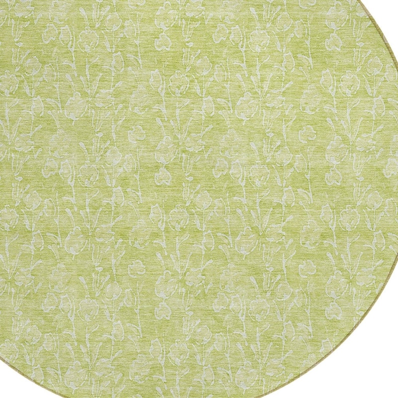 HomeRoots Floral Transitional Rectangle Outdoor Rug