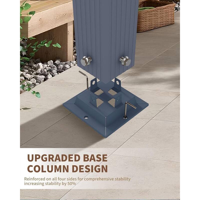 10x20 Ft Outdoor Aluminum Heavy-Duty Patio Pergola for Existing Deck Backyard Garden Porch - 12X20 Ft