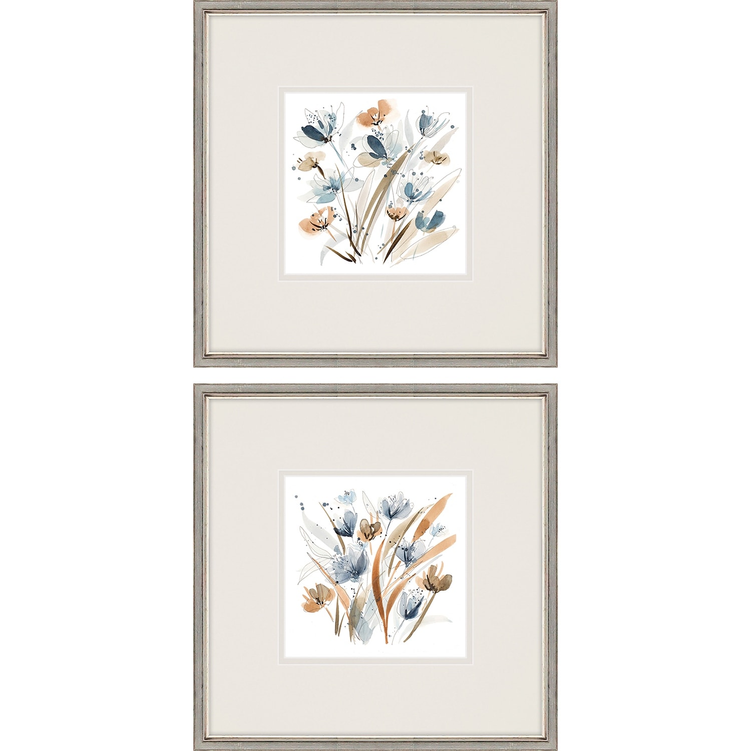 Coastal Blooms S/2 Framed Art Under Glass