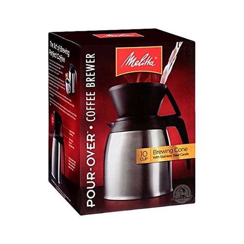 Melitta 10 Cup Pour Over Coffee Brewer with Stainless Thermal Carafe