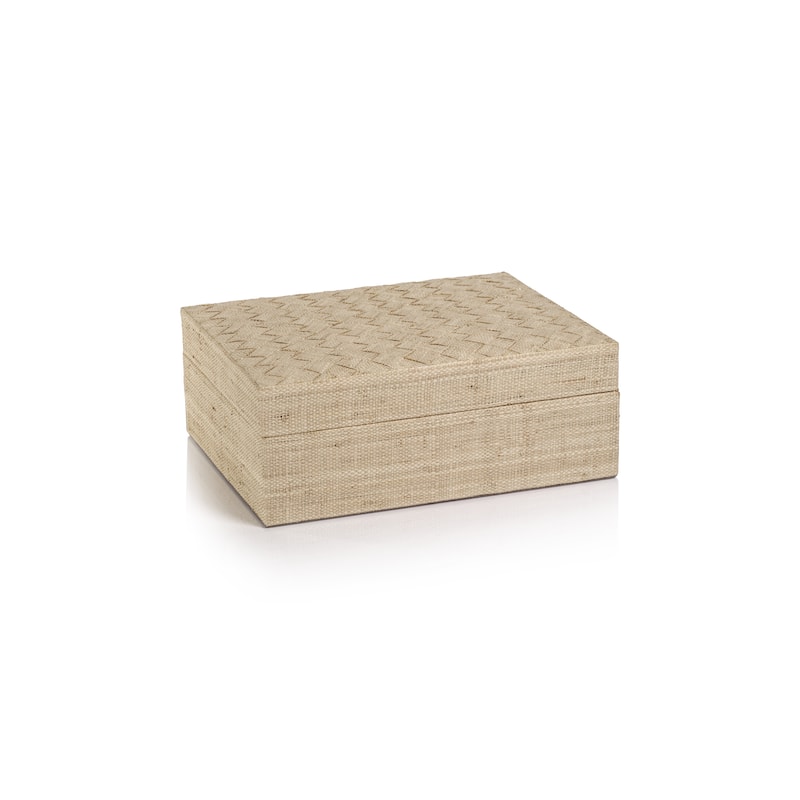 Lazarev Woven Raffia Box - Large