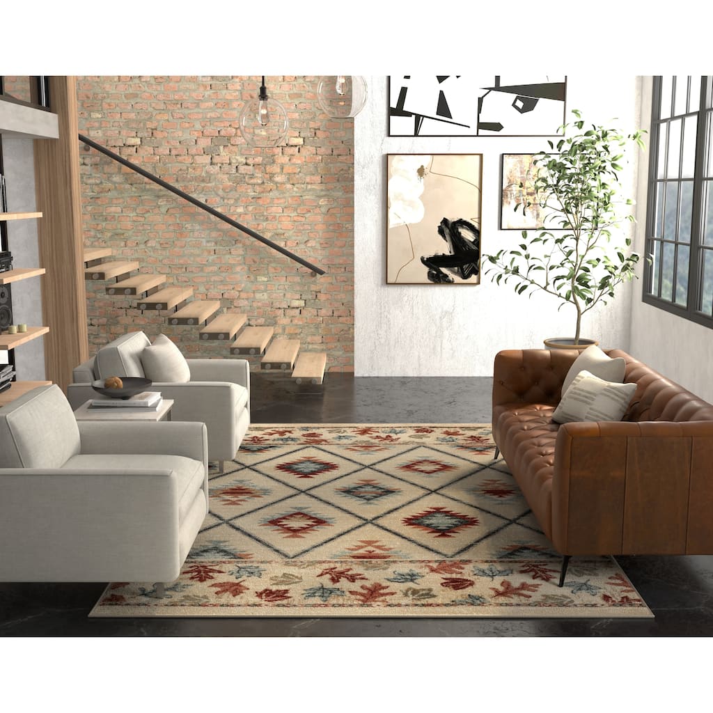 Porch & Den Worcester Ivory Southwestern Rug