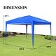 preview thumbnail 4 of 13, GDY 10 x 10 Outdoor Canopy Pop Up Canopy Tent with Slant Leg