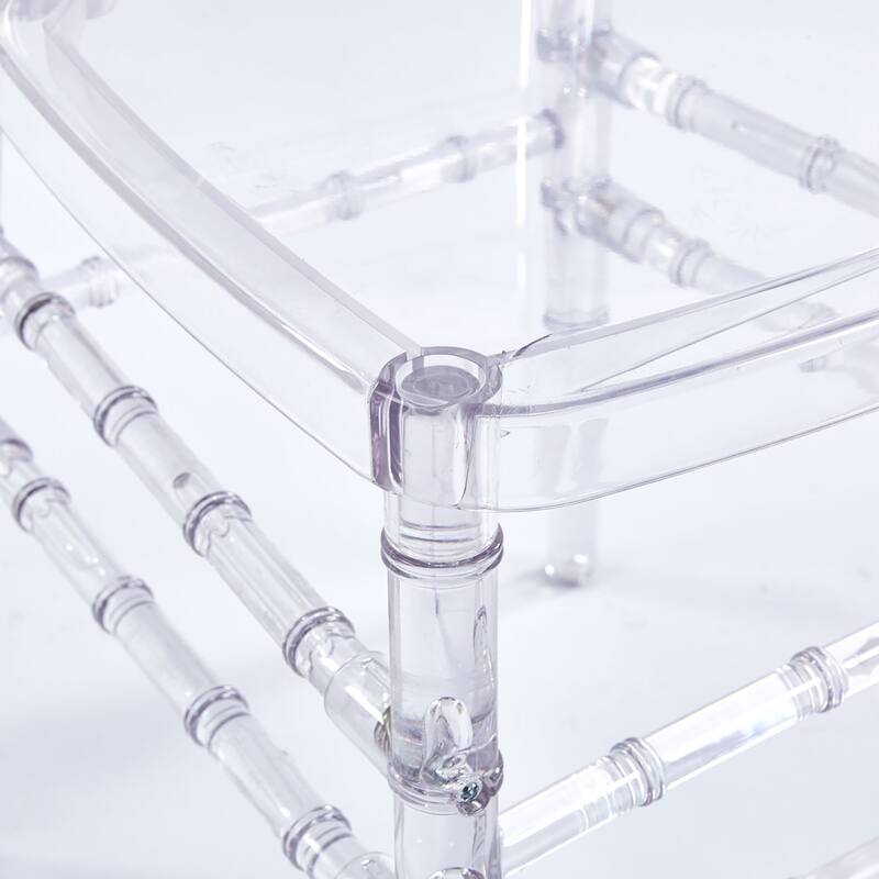 Transparent Plastic Parsons chair Set of 4