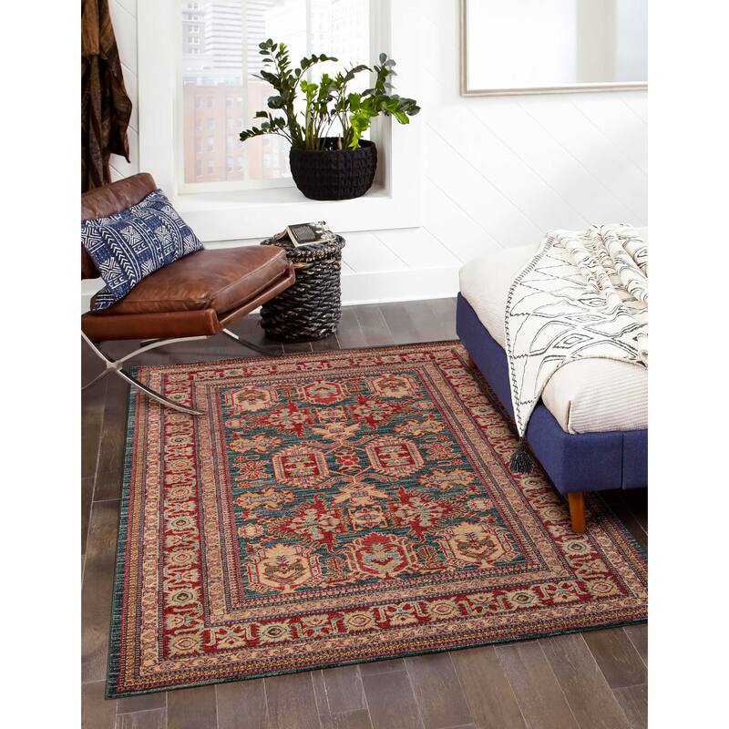 ECARPETGALLERY Machine Woven Lena Blue Area Rug - 9'3 x 12'6