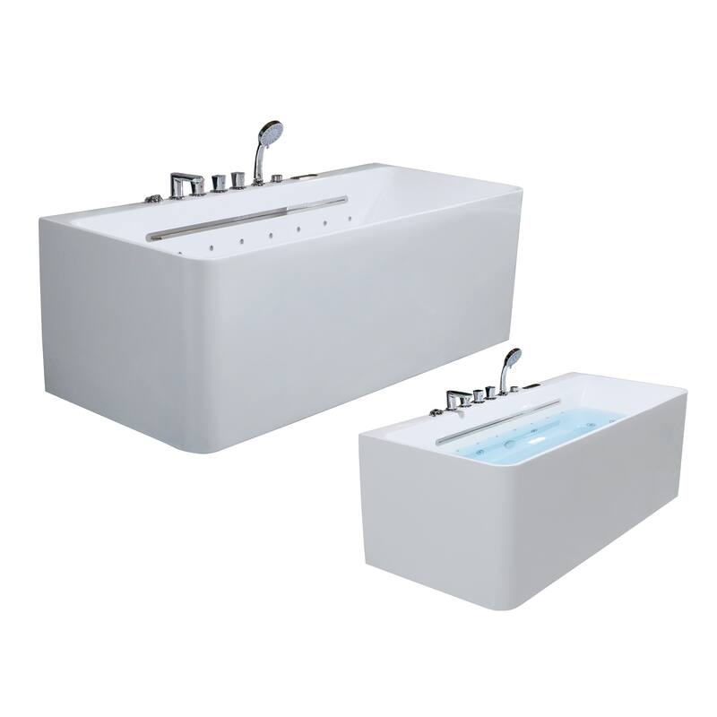 A&E Bath Silvester Freestanding Jetted Tub - 67-inch
