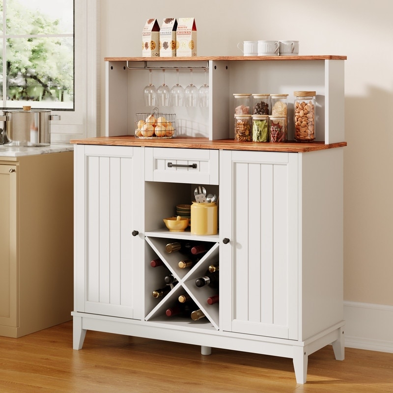 Furniture White Wine Buffet Axei Wine Cabinet