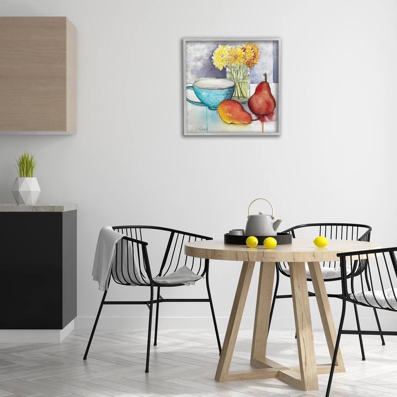 Stupell Modern Kitchen Teacup & Fruit Framed Giclee Art Design By Stephanie Fielden