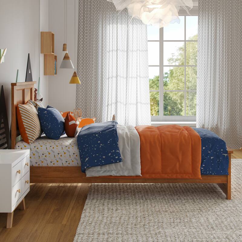 Charlotte Solid Wood Low Profile Platform Bed with Matching Footboard