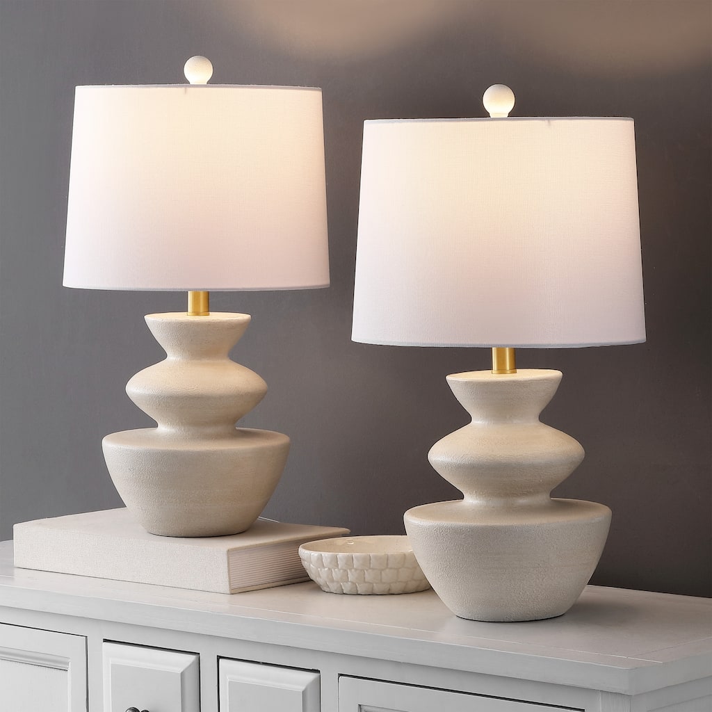 SAFAVIEH Couture Jorden, 22-inch, Resin Table Lamp (Set of 2) - 12"W x 12"D x 22"H